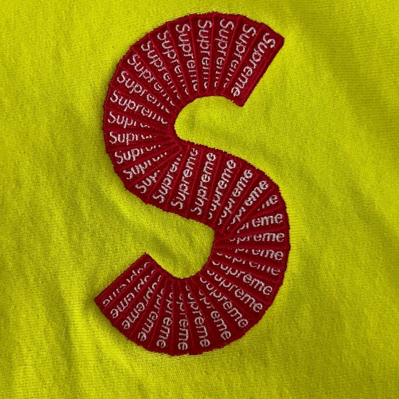Supreme Hoodie Sweatshirt Acid Lime Green Yellow Sz Medium - Picture 1 of 7